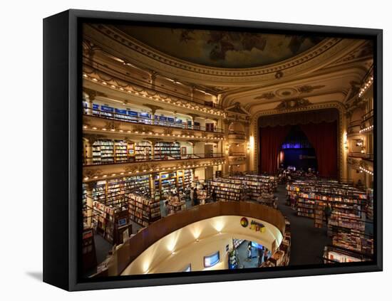 Interiors of a Bookstore, El Ateneo, Avenida Santa Fe, Buenos Aires, Argentina-null-Framed Premier Image Canvas