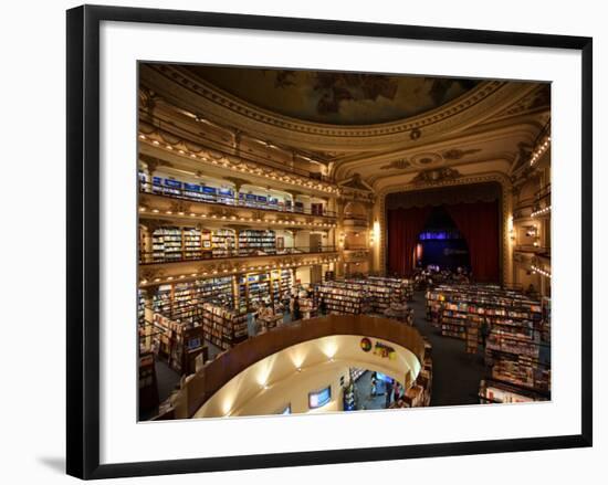 Interiors of a Bookstore, El Ateneo, Avenida Santa Fe, Buenos Aires, Argentina-null-Framed Photographic Print