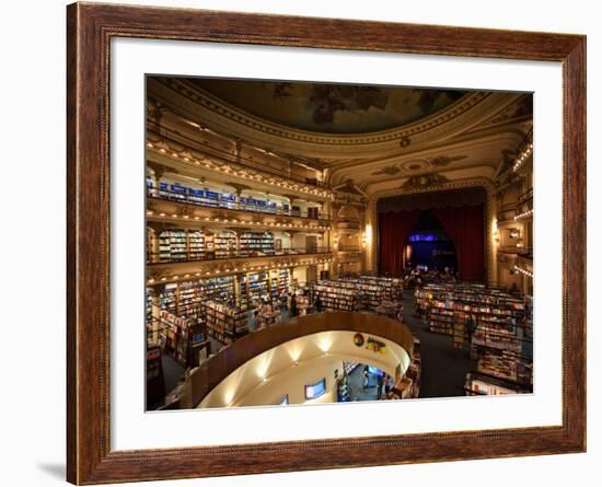 Interiors of a Bookstore, El Ateneo, Avenida Santa Fe, Buenos Aires, Argentina-null-Framed Photographic Print