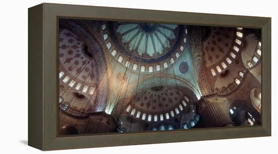 Interiors of a Mosque, Blue Mosque, Istanbul, Turkey-null-Framed Stretched Canvas