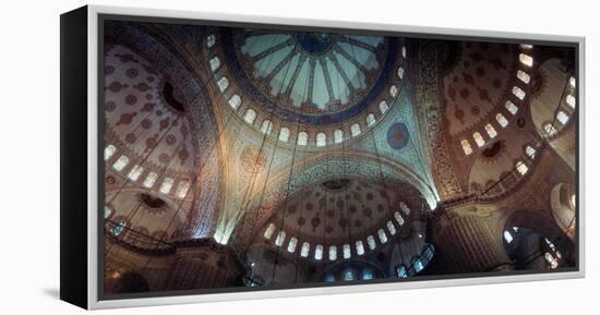 Interiors of a Mosque, Blue Mosque, Istanbul, Turkey-null-Framed Stretched Canvas