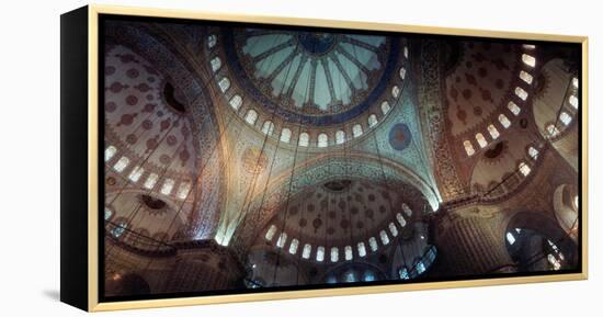 Interiors of a Mosque, Blue Mosque, Istanbul, Turkey-null-Framed Stretched Canvas