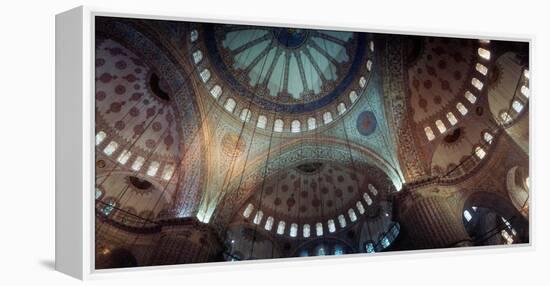 Interiors of a Mosque, Blue Mosque, Istanbul, Turkey-null-Framed Stretched Canvas