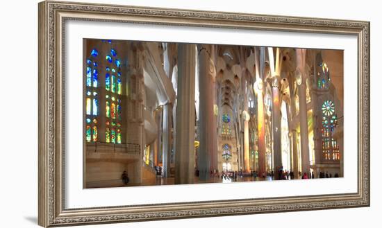 Interiors of La Sagrada Familia, Barcelona, Catalonia, Spain-null-Framed Photographic Print