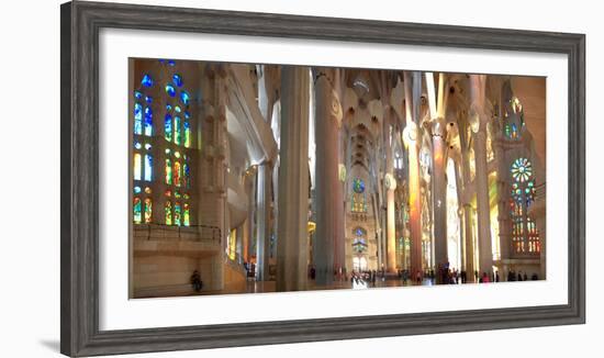 Interiors of La Sagrada Familia, Barcelona, Catalonia, Spain-null-Framed Photographic Print