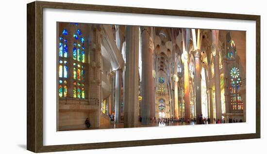 Interiors of La Sagrada Familia, Barcelona, Catalonia, Spain-null-Framed Photographic Print