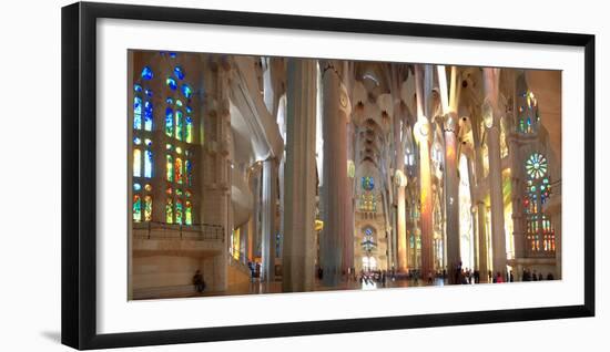 Interiors of La Sagrada Familia, Barcelona, Catalonia, Spain-null-Framed Photographic Print