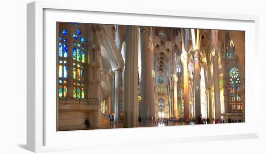 Interiors of La Sagrada Familia, Barcelona, Catalonia, Spain-null-Framed Photographic Print