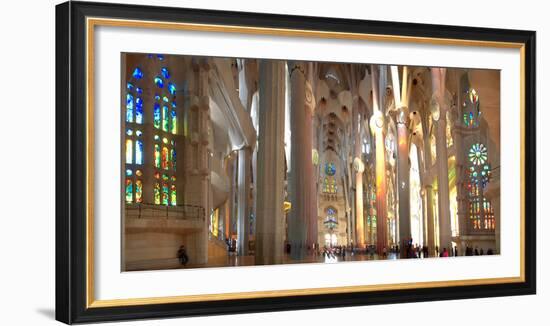 Interiors of La Sagrada Familia, Barcelona, Catalonia, Spain-null-Framed Photographic Print