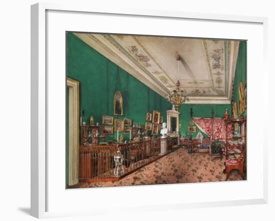 Interiors of the Winter Palace, the Bedroom of Grand Princess Maria Nikolayevna, 1837-Konstantin Andreyevich Ukhtomsky-Framed Giclee Print