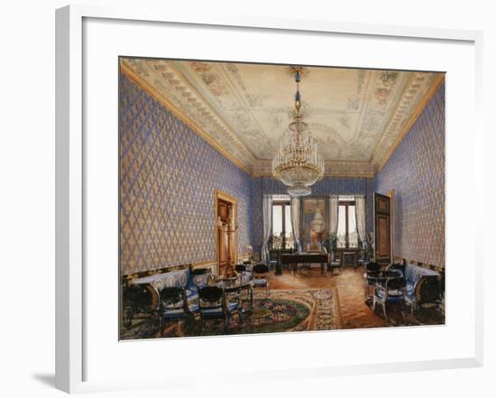 Interiors of the Winter Palace, the Drawing-Room of Grand Princess Maria Nikolayevna, 1837-Konstantin Andreyevich Ukhtomsky-Framed Giclee Print