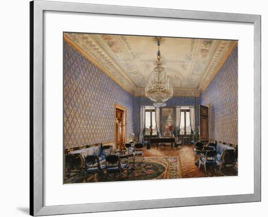 Interiors of the Winter Palace, the Drawing-Room of Grand Princess Maria Nikolayevna, 1837-Konstantin Andreyevich Ukhtomsky-Framed Giclee Print