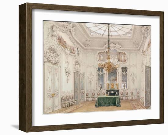 Interiors of the Winter Palace, the Green Dining Room, 1852-Ludwig Premazzi-Framed Giclee Print