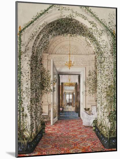 Interiors of the Winter Palace, the Small Winter Garden in the Apartments of Alexandra Fyodorovna-Konstantin Andreyevich Ukhtomsky-Mounted Giclee Print