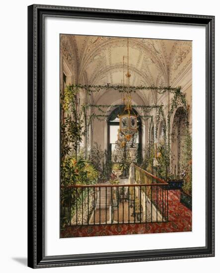 Interiors of the Winter Palace, the Small Winter Garden in the Apartments of Alexandra Fyodorovna-Konstantin Andreyevich Ukhtomsky-Framed Giclee Print