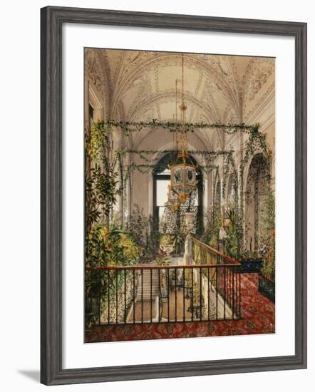 Interiors of the Winter Palace, the Small Winter Garden in the Apartments of Alexandra Fyodorovna-Konstantin Andreyevich Ukhtomsky-Framed Giclee Print