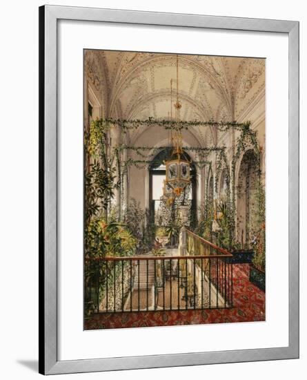 Interiors of the Winter Palace, the Small Winter Garden in the Apartments of Alexandra Fyodorovna-Konstantin Andreyevich Ukhtomsky-Framed Giclee Print