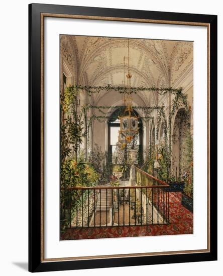 Interiors of the Winter Palace, the Small Winter Garden in the Apartments of Alexandra Fyodorovna-Konstantin Andreyevich Ukhtomsky-Framed Giclee Print