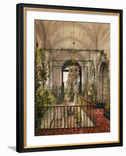 Interiors of the Winter Palace, the Small Winter Garden in the Apartments of Alexandra Fyodorovna-Konstantin Andreyevich Ukhtomsky-Framed Giclee Print