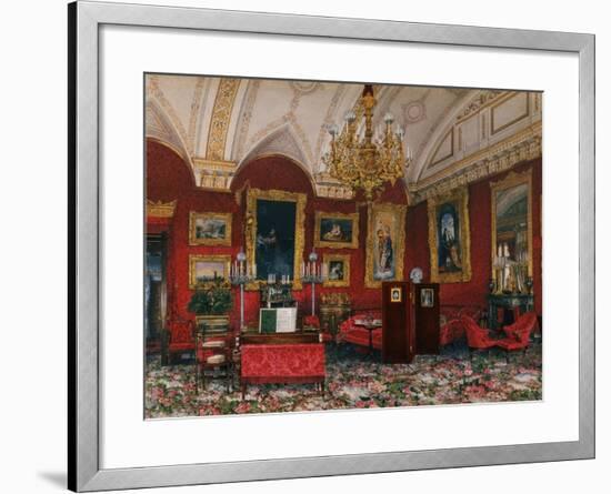 Interiors of the Winter Palace, the Study of Grand Princess Maria Nikolayevna, End of 19th C-Konstantin Andreyevich Ukhtomsky-Framed Giclee Print