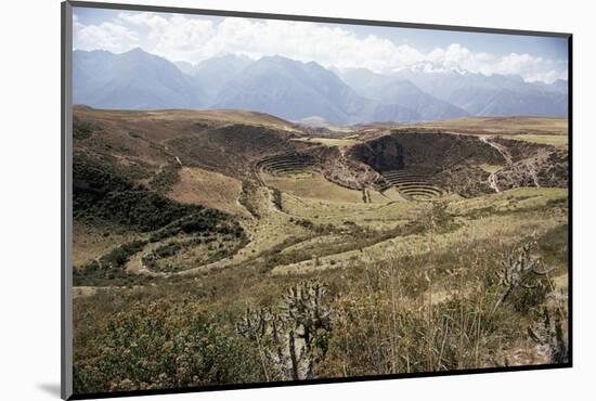 Interlinking Terraces in Natural Landform, Cuzco, Moray, Peru, South America-Walter Rawlings-Mounted Photographic Print