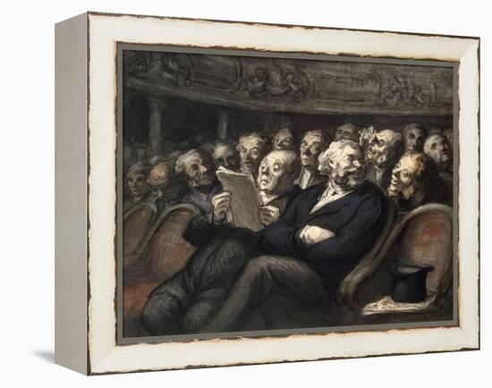 Intermission at the Comédie-Française, 1858-Honore Daumier-Framed Premier Image Canvas