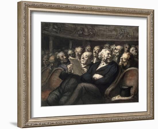 Intermission at the Comédie-Française, 1858-Honore Daumier-Framed Giclee Print