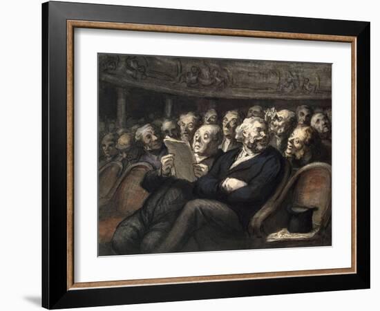 Intermission at the Comédie-Française, 1858-Honore Daumier-Framed Giclee Print