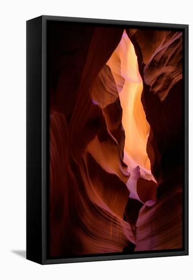 Internal Fire Abstract, Antelope Canyon, Arizona Navajo-Vincent James-Framed Premier Image Canvas