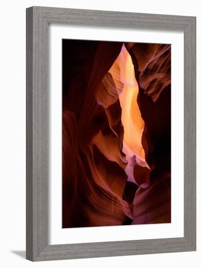 Internal Fire Abstract, Antelope Canyon, Arizona Navajo-Vincent James-Framed Photographic Print