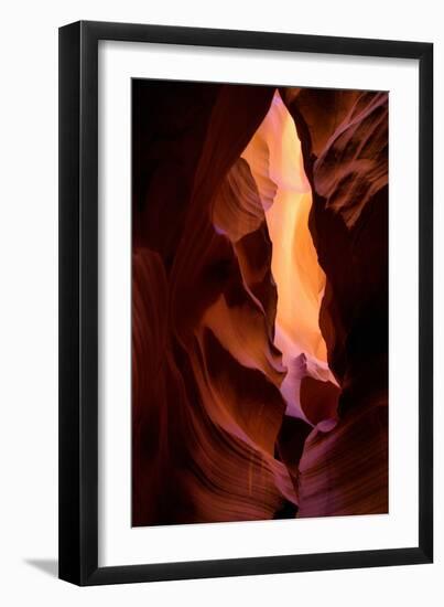 Internal Fire Abstract, Antelope Canyon, Arizona Navajo-Vincent James-Framed Photographic Print