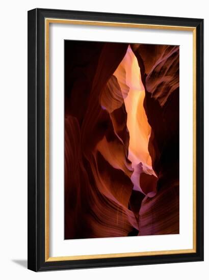 Internal Fire Abstract, Antelope Canyon, Arizona Navajo-Vincent James-Framed Photographic Print