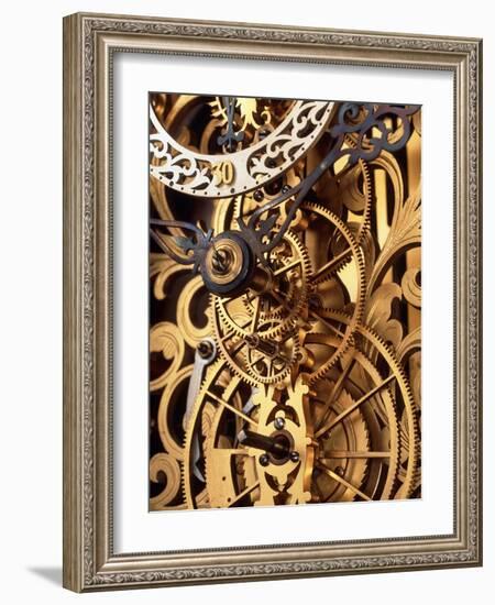 Internal Gears Within a Clock-null-Framed Photographic Print