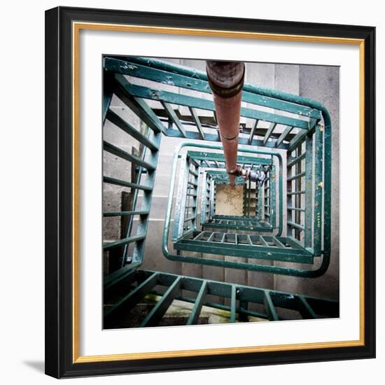 Internal Stairwell in Modern Building-Craig Roberts-Framed Photographic Print