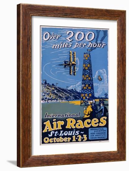 International Air Races Poster-Carl Dalter-Framed Giclee Print