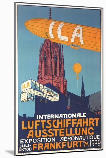 International Air Travel Exhibition Above The Frankfurt Cathedral-Alfred Nathaniel Oppenheim-Mounted Art Print