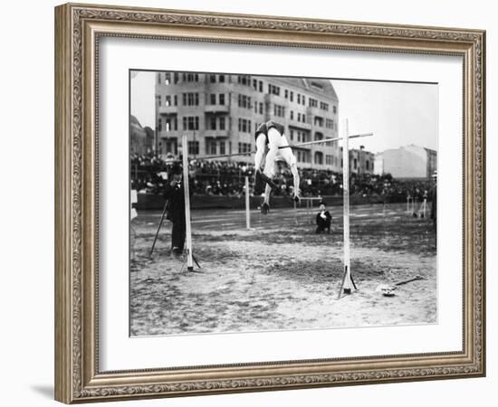 International Athletics Championship in Berlin on September 18, 1910: High Jump-null-Framed Photographic Print