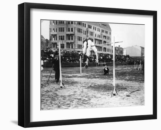 International Athletics Championship in Berlin on September 18, 1910: High Jump-null-Framed Photographic Print