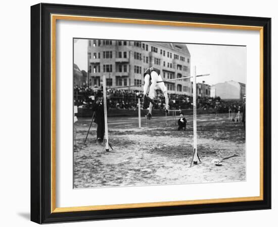 International Athletics Championship in Berlin on September 18, 1910: High Jump-null-Framed Photographic Print