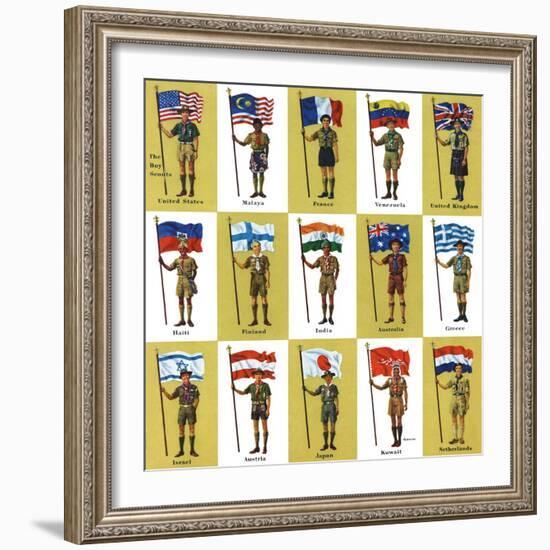 "International Boy Scouts," July 23, 1960-James Lewicki-Framed Giclee Print