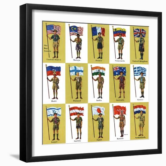 "International Boy Scouts," July 23, 1960-James Lewicki-Framed Giclee Print