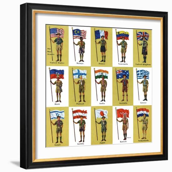 "International Boy Scouts," July 23, 1960-James Lewicki-Framed Giclee Print