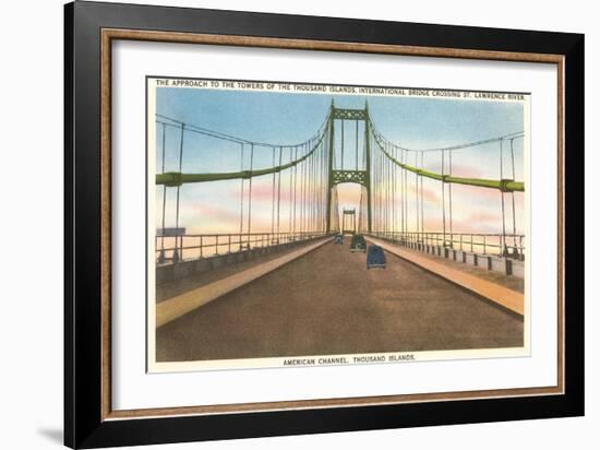 International Bridge, St. Lawrence River, New York-null-Framed Art Print