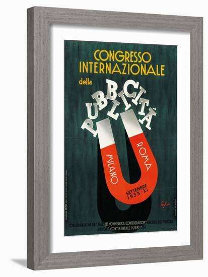 International Conference of Advertising-Luca Della Robbia-Framed Giclee Print