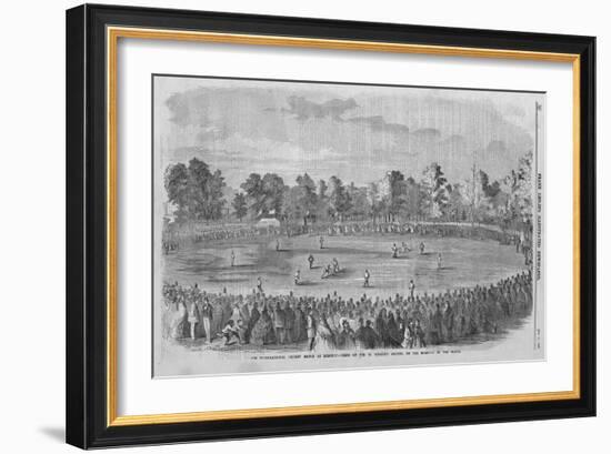 International Cricket Match-null-Framed Giclee Print