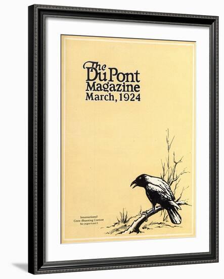 International Crow-Shooting Contest, Front Cover of the 'Dupont Magazine', March 1924-American School-Framed Giclee Print