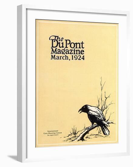 International Crow-Shooting Contest, Front Cover of the 'Dupont Magazine', March 1924-American School-Framed Giclee Print