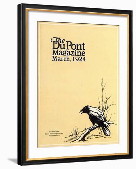 International Crow-Shooting Contest, Front Cover of the 'Dupont Magazine', March 1924-American School-Framed Giclee Print