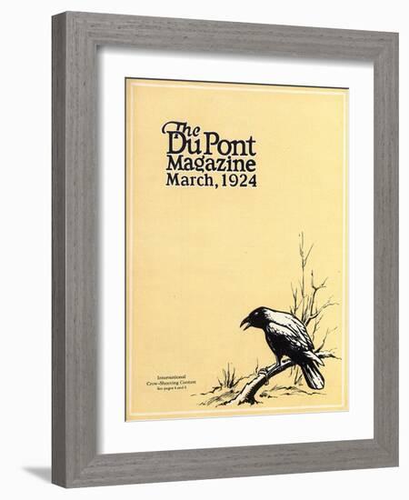 International Crow-Shooting Contest, Front Cover of the 'Dupont Magazine', March 1924-American School-Framed Giclee Print