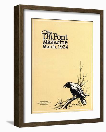International Crow-Shooting Contest, Front Cover of the 'Dupont Magazine', March 1924-American School-Framed Giclee Print